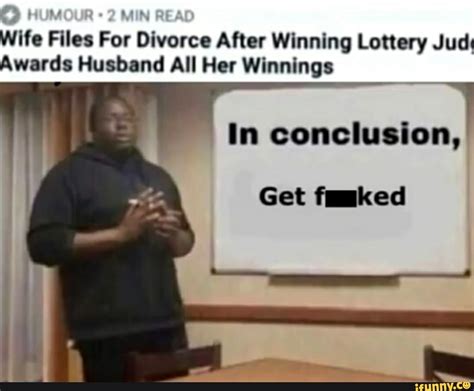 wife filed for divorce after winning lottery|are lottery winnings community property.